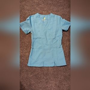 Ultra Soft scrub top XXS light blue